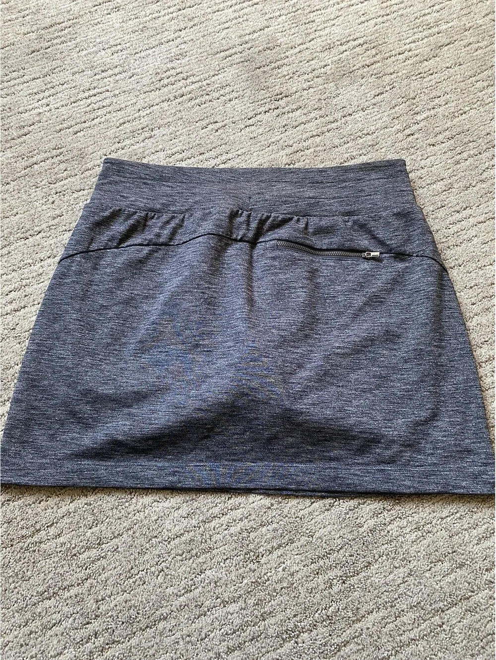 Athleta Dark Heather Charcoal Gray Small Skirt Skort With Pockets 18”